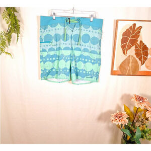 Patagonia Men's Summer Shorts Teal/Blue/Lime Green Size 35